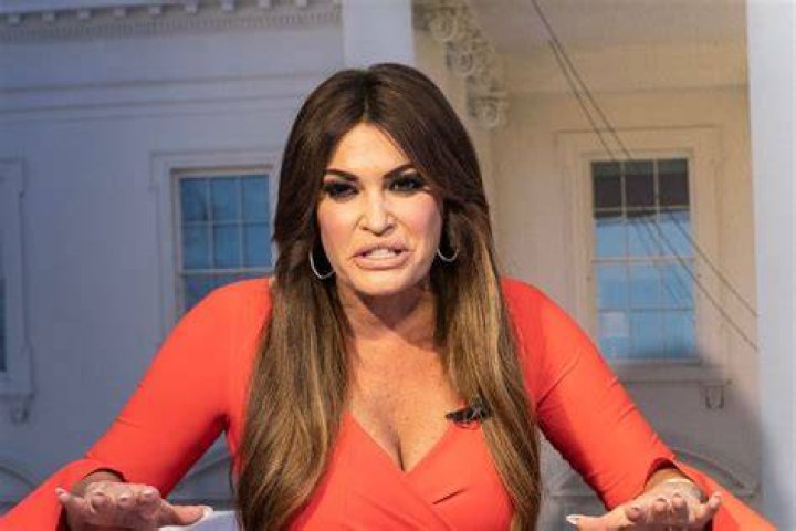 Kimberly Guilfoyle she is interviewing guest as she miserably